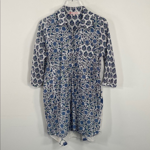 Ro's Garden 100% Cotton Mixed Floral  Brooklyn Dress Sz M - Picture 1 of 12